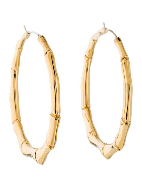 saks gucci earrings|gucci bamboo earrings.